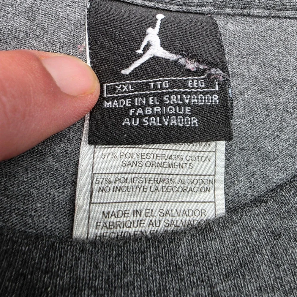 Jordan Air Jordan 14 Retro Graphic Tee Mens XXL Grey Heather Short Sleeve Shirt
